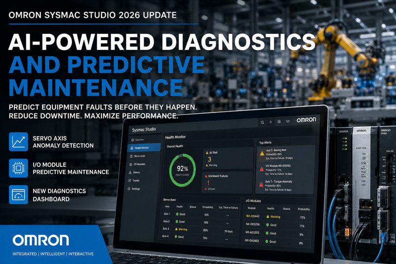 Kemas Kini Omron Sysmac Studio 2026 Membawakan Diagnostik Berkuasa AI dan Penyelenggaraan Ramalan