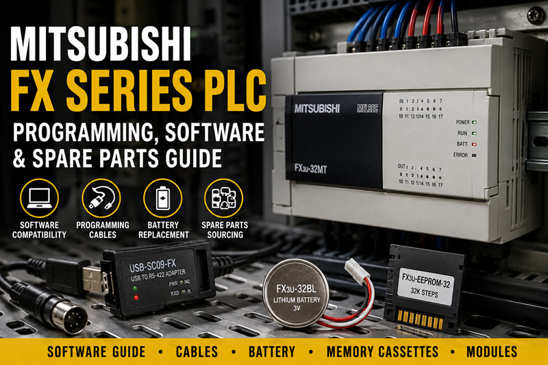 Mitsubishi FX Series PLC: Panduan Pengaturcaraan, Perisian & Alat Ganti