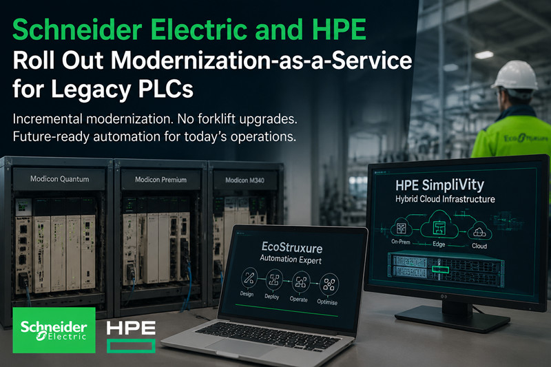 Schneider Electric dan HPE Melancarkan Pemodenan-sebagai-Perkhidmatan untuk PLC Legasi