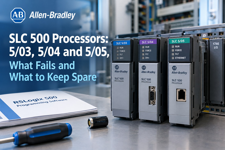 Pemproses Allen-Bradley SLC 500: 5/03, 5/04 dan 5/05, Apa yang Gagal dan Apa yang Perlu Disimpan